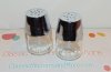 Vintage Clear GEMCO Salt & Pepper Shakers With Chrome Tops XC