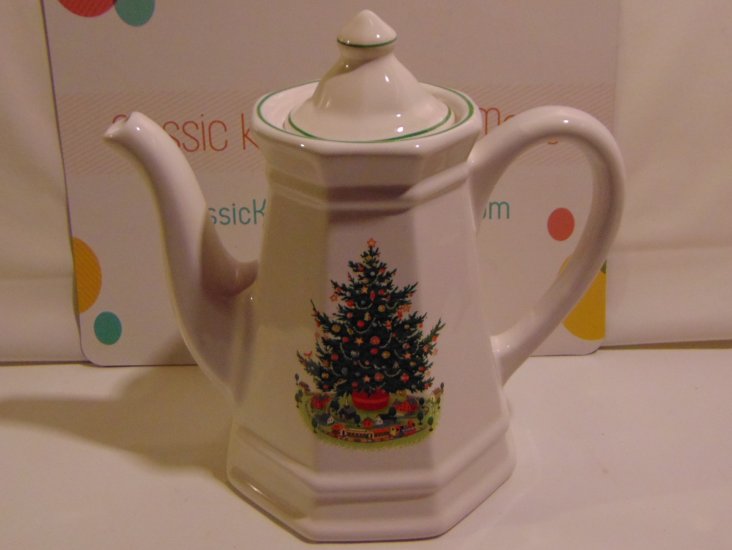 Pfaltzgraff Heritage Christmas 6 Cup Tea Coffee Pot w/ Lid USA - Click Image to Close