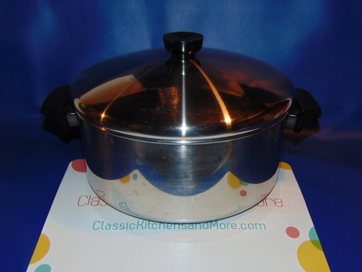 REFURBISHED Vintage Revere Ware Stainless 4.5qt Stock Pot w/Lid - Click Image to Close