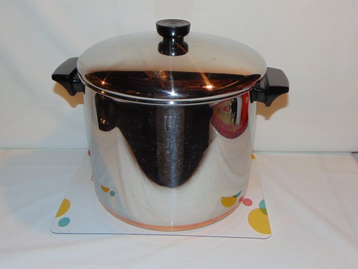 REFURBISHED Revere Ware Copper Clad 8 qt Sauce Pot w/Lid Clinton - Click Image to Close