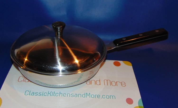REFURBISHED Pluramelt Thermalloy Stainless 8in Pan Skillet w/lid - Click Image to Close