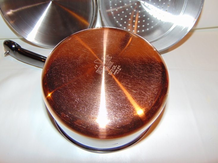 REFURBISHED Revere Ware Copper Clad 1.5qt Saucepan Steamer & Lid - Click Image to Close