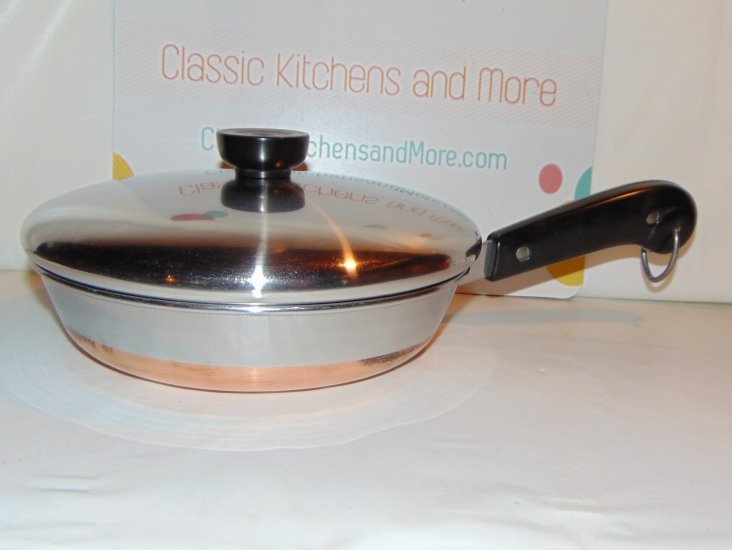 REFURBISHED Vintage Revere Ware 8 in Chef Skillet w/ Lid pre-68 - Click Image to Close