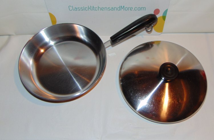 REFURBISHED Vintage Revere Ware 8 in Chef Skillet w/ Lid pre-68 - Click Image to Close