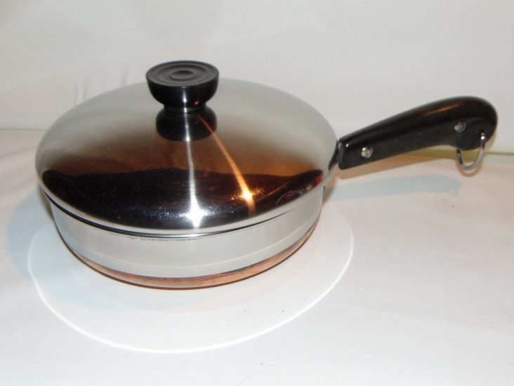 REFURBISHED Vintage Revere Ware CC 7in Skillet Saucepan w/ Lid [R