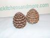 NAPCOWARE Ceramic Pine Cone Salt & Pepper Set w/ Stoppers NM
