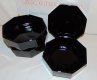Vintage France Arcoroc Black Onyx Octime Soup Bowl 4 PC Set NM